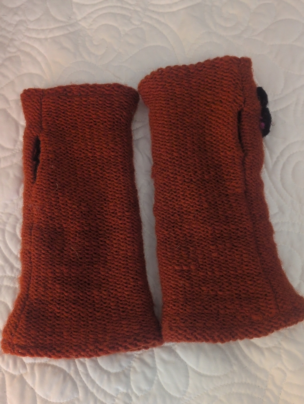 Fleece Lined Fingerless Gloves - Picture 3 of 9